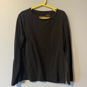 Girls medium plain black long sleeve shirts